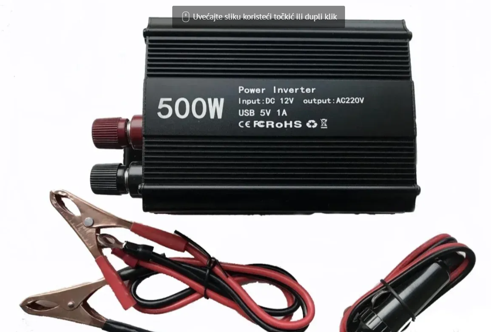 Inverter pretvarač napona 12V na 220V 500W sa USB izlazom (SO-1)