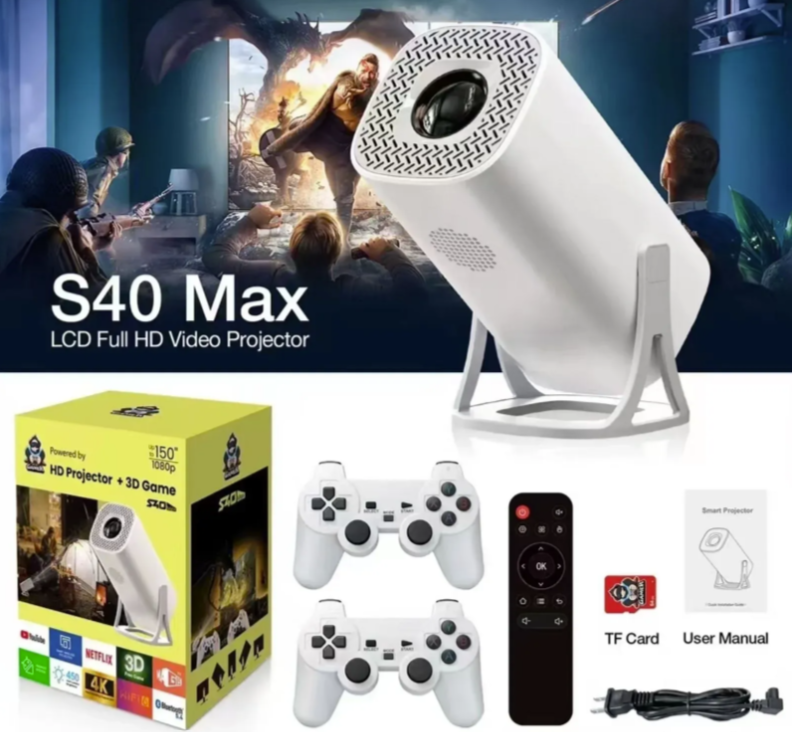Portabl projektor S40 Max sa 3D igrama (ZR-1)