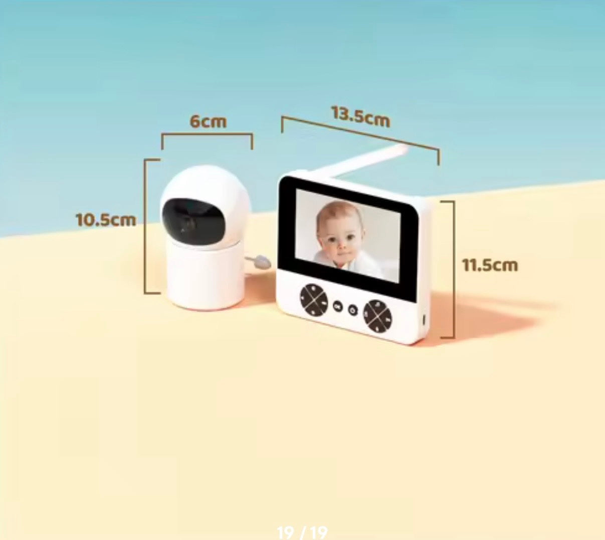 090 - Bebi Alarm Kamera sa 4.3 inča HD Ekranom i PTZ Funkcijom