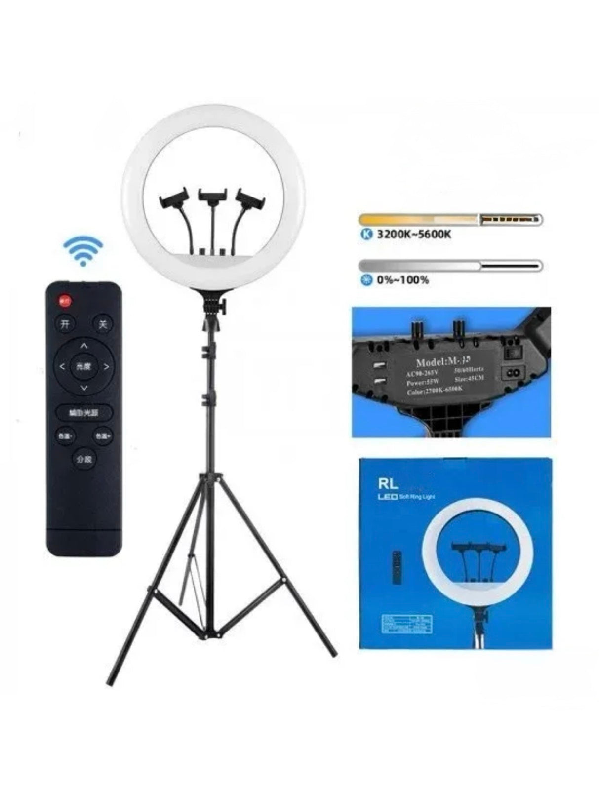 Selfie ring LED lampa 14 inča (35 cm) sa stativom – LED rasveta za snimanje (R-1)