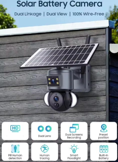 055 - Solarna 6MP UBOX 4G SIM PTZ Kamera sa Dva Sočiva (VN-3)