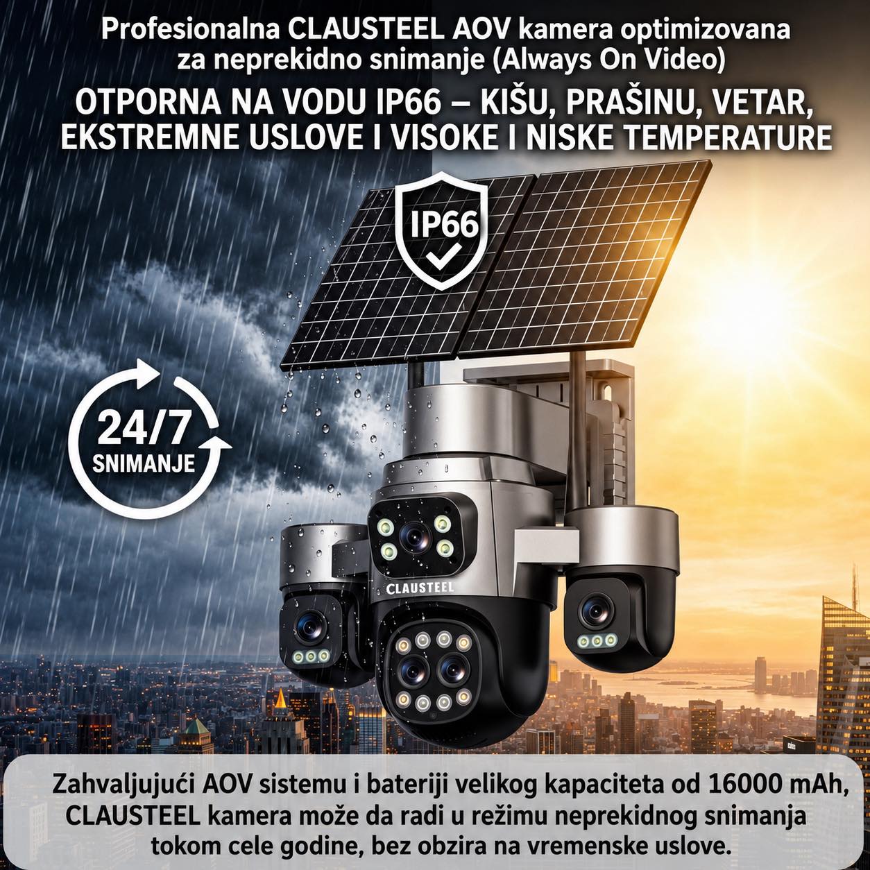Solarna 4G PTZ kamera 5 objektiva 28MPx (VN-3)