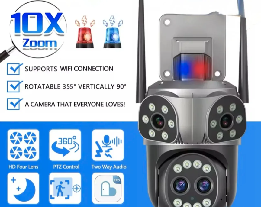 000 - PTZ WiFi IP Kamera 32MP sa Tri Nezavisne Kamere (VN-1)