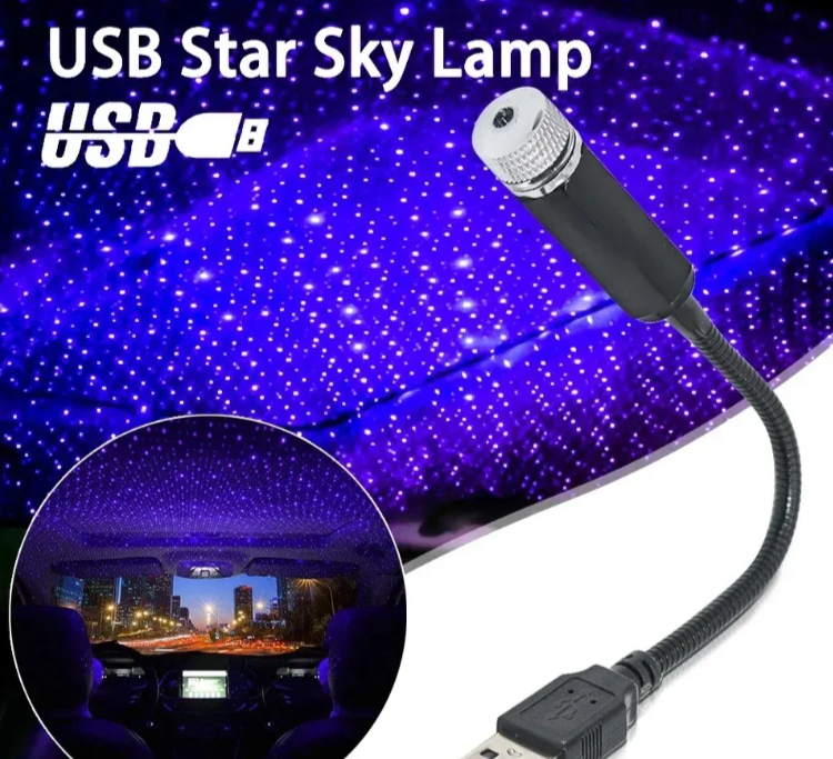 Laser zvezdano nebo ljubičasto USB – Ambijentalno osvetljenje za auto (AO-1)