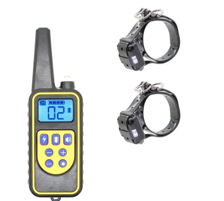 Teletakt ogrlica za dresuru dva psa Petcomer 800m IP67 (TK-1)