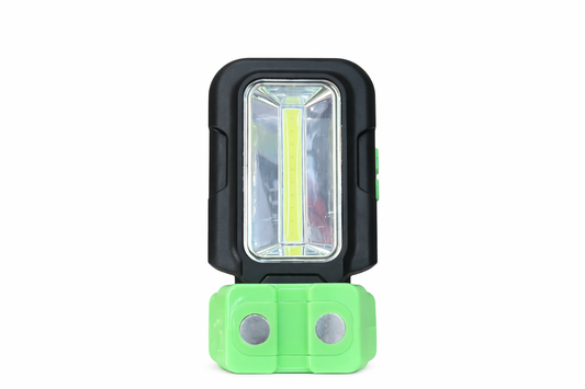 COB LED zelena priručna baterijska lampa sa kukom (AA-1)