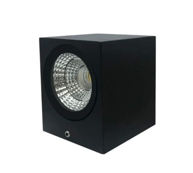 Zidna lampa jednostrana 5 W aluminijum crna