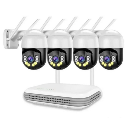 069 - PTZ WiFi Set 8MP – Komplet Video Nadzora sa 4 Rotirajuće Kamere (VN-1)
