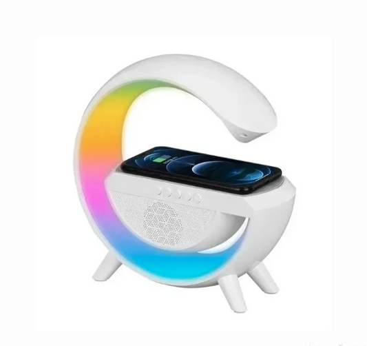 G lampa 6 u 1 – bežični punjač, Bluetooth zvučnik, sat i ambijentalno svetlo (Z-1)