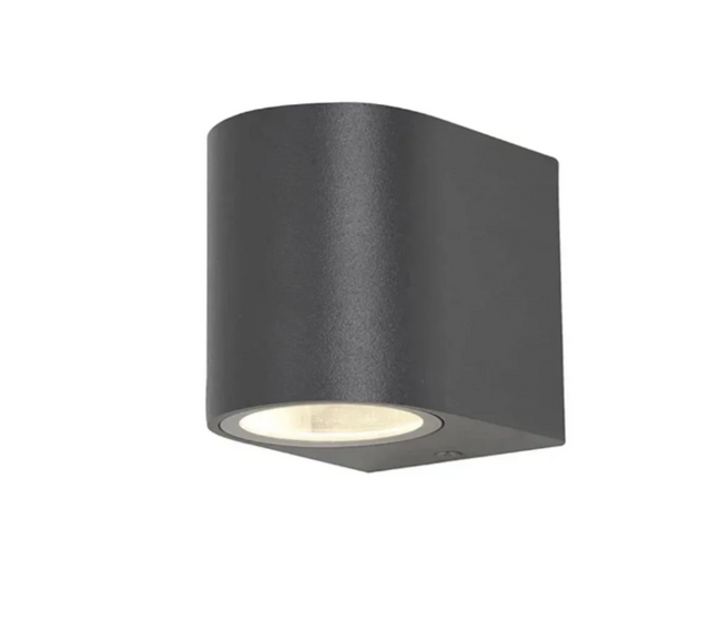 Zidna lampa jednostrana 5 W aluminijum crna