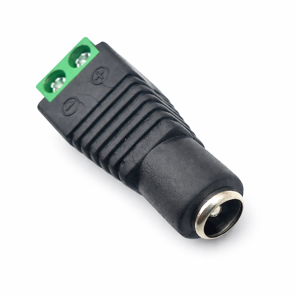 Ženski DC konektor 5.5×2.1 mm – na šraf za LED i video nadzor (VN-1)