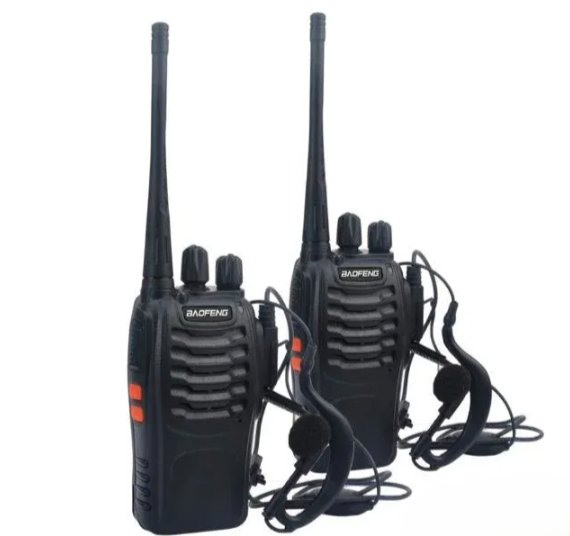 Baofeng radio stanica 888S 5W toki voki set 2 komada sa slušalicama (RS-1)