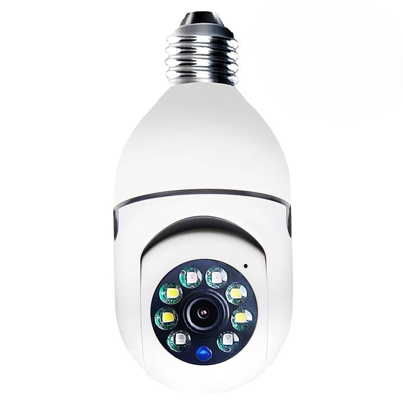 Wi-Fi IP kamera 12 MP E27 – 2.4GHz i 5GHz, rotacija 360°, iCSee