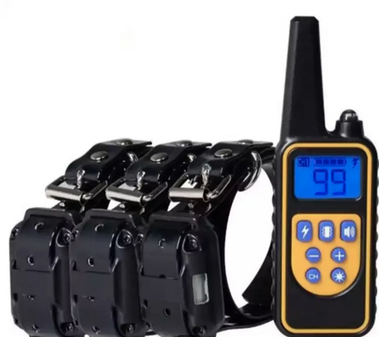 Teletakt ogrlica za dresuru tri psa Petcomer 800m IP67 (TK-1)