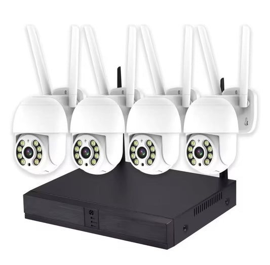 066 - WiFi PTZ set 12mpx – komplet 4 rotirajuće kamere sa NVR snimačem (VN-1)