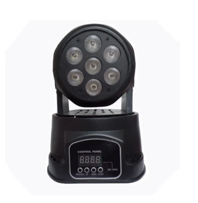 Par parke 7x10W roto RGB glava – LED wash DMX (RK-1)
