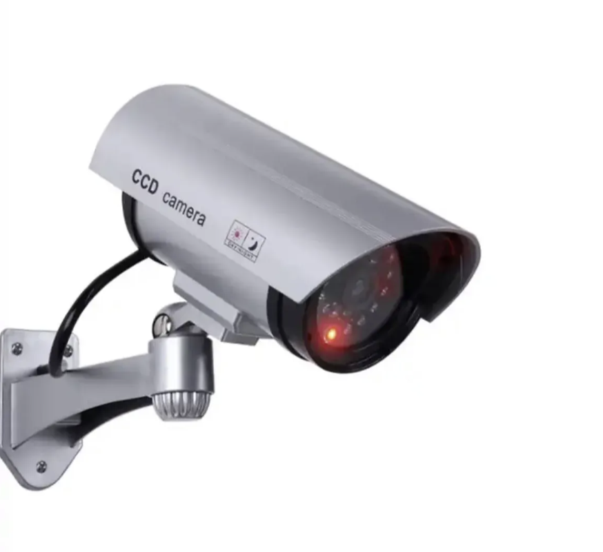 Lažna kamera na baterije sa LED diodom + nalepnica video nadzor (VN-1)
