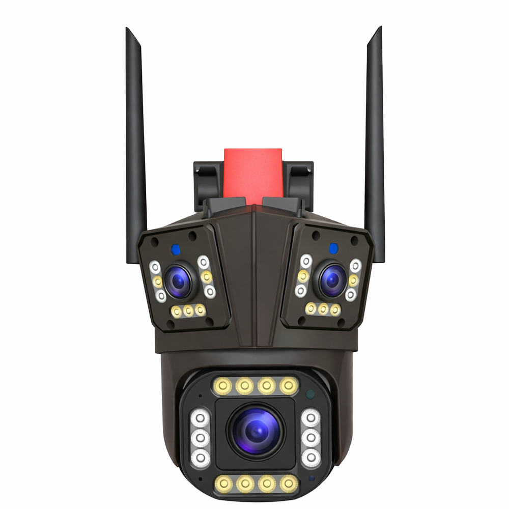 Wi-Fi IP PTZ Kamera sa Tri Kamere 12 MP – Trostruki Prikaz i Autotracking