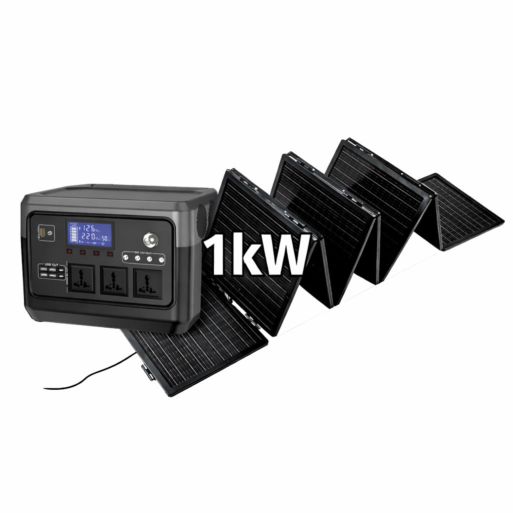 Komplet prenosna power stanica 1000W LX-ABS13 + solarni panel 120W (SO-1)