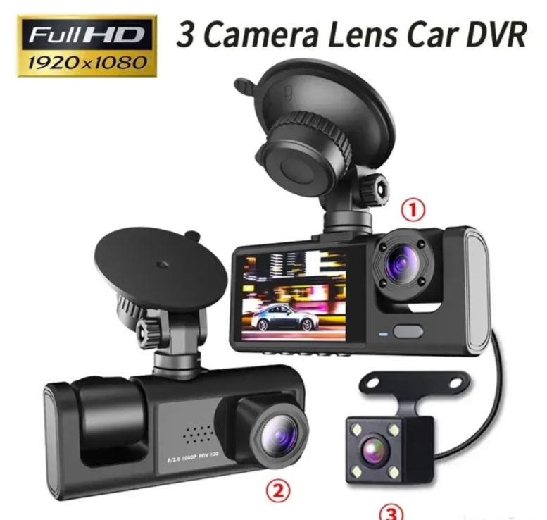 Auto kamera DVR 3 kamere 1080P sa rikverc kamerom (AO-1)