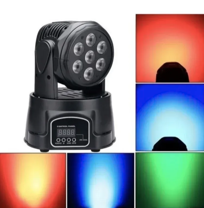 Par parke 7x10W roto RGB glava – LED wash DMX (RK-1)