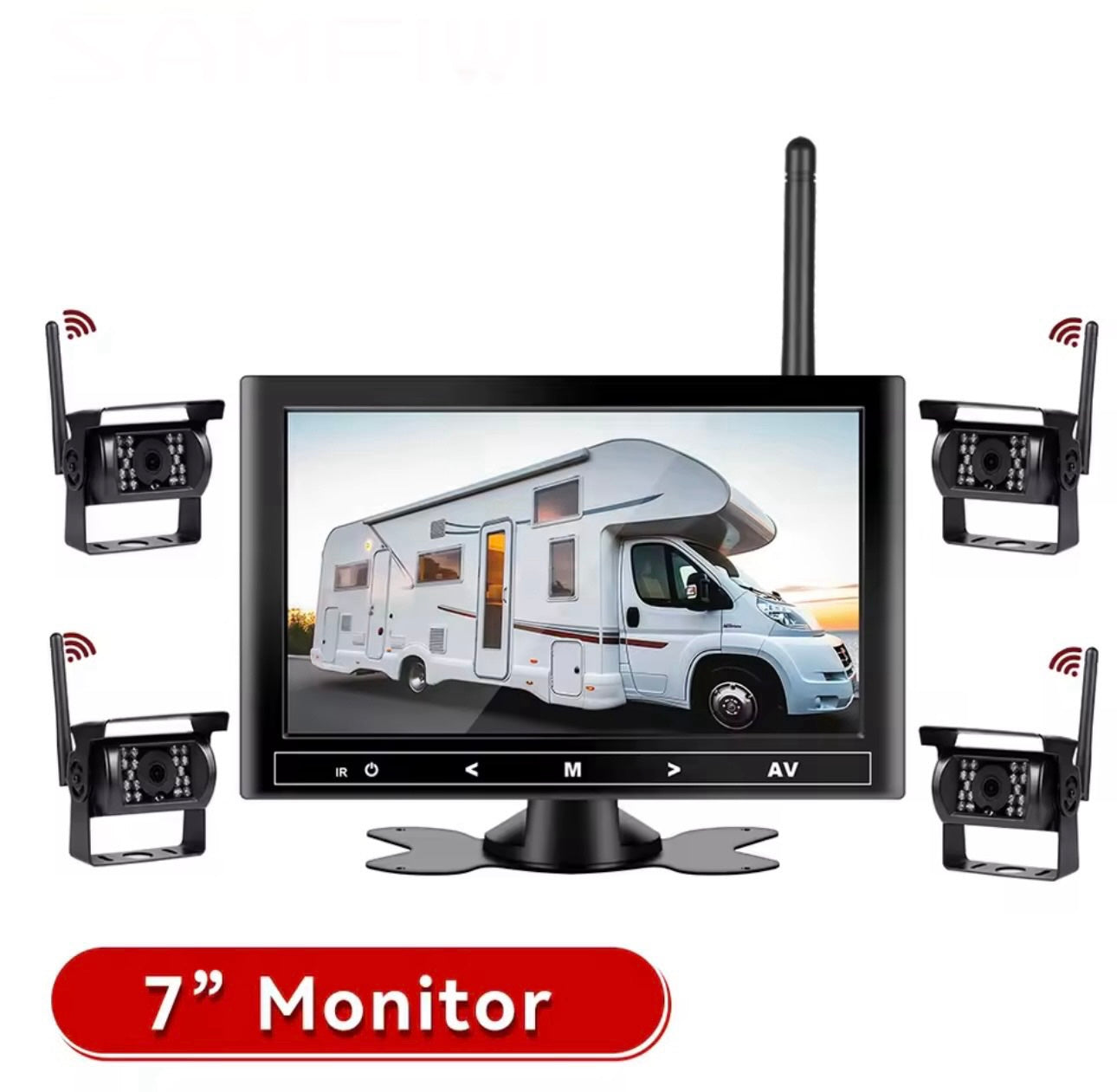 Set 4 WiFi rikverc kamere sa 7" monitorom (VN-1)