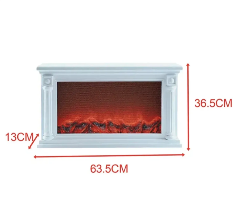 Svetleći LED kućni kamin crni imitacija plamena – Srednji model 63x36.5cm (K-1)