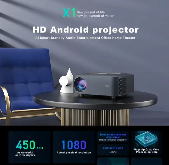 Projektor sa Android Smart sistemom Full HD 1080p (O-1)