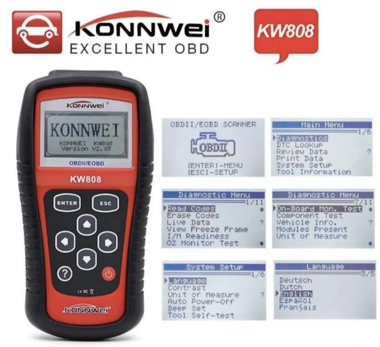 Auto dijagnostika OBD2 skener sa svim test modovima (AO-1)