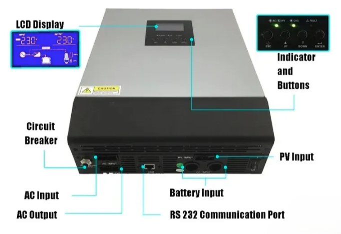 Hibridni solarni inverter 5KVA 4000W (SO-1)