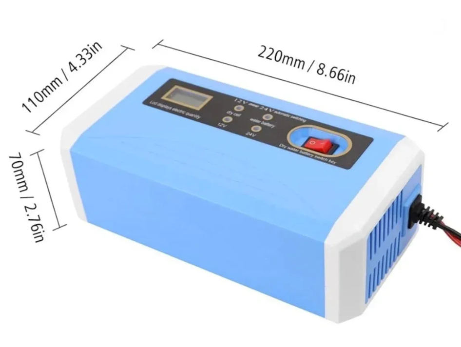 Punjač akumulatora 12V/24V 10A sa displejom (P-1)