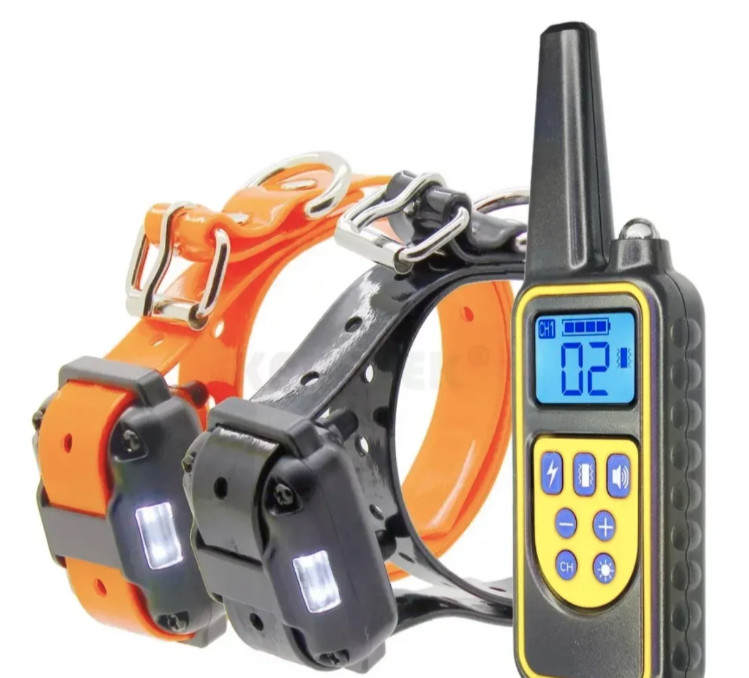 Teletakt ogrlica za dresuru dva psa Petcomer 800m IP67 (TK-1)