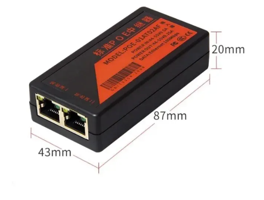 PoE extender 1 na 2 – Ethernet i napajanje preko mrežnog kabla (VN-1)