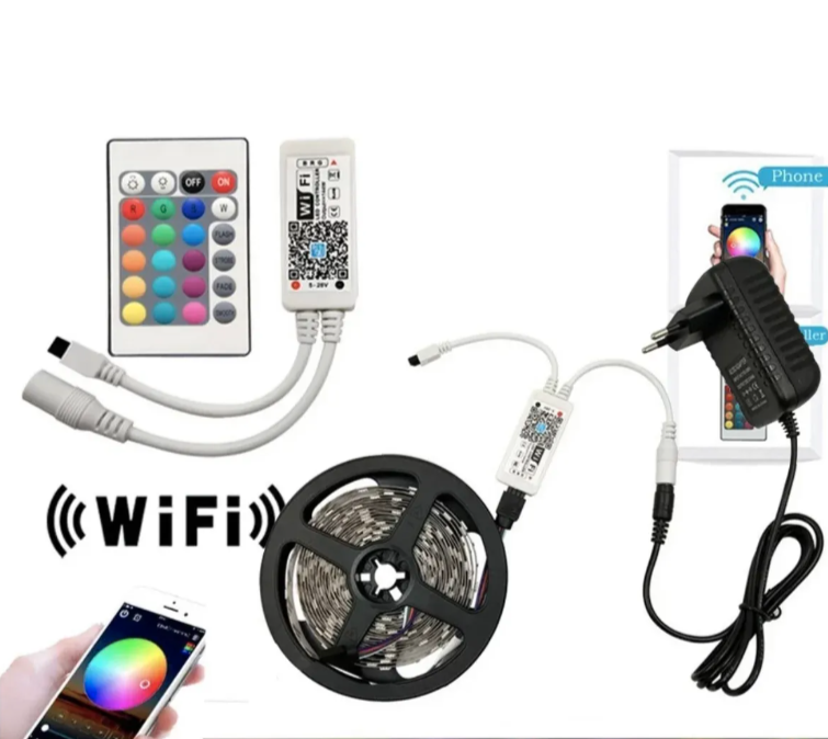 RGB LED traka 10m sa WiFi Bluetooth kontrolom i daljinskim (LT-1)