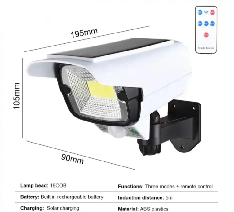 Solarni reflektor 20W sa panelom u obliku kamere (R-1)