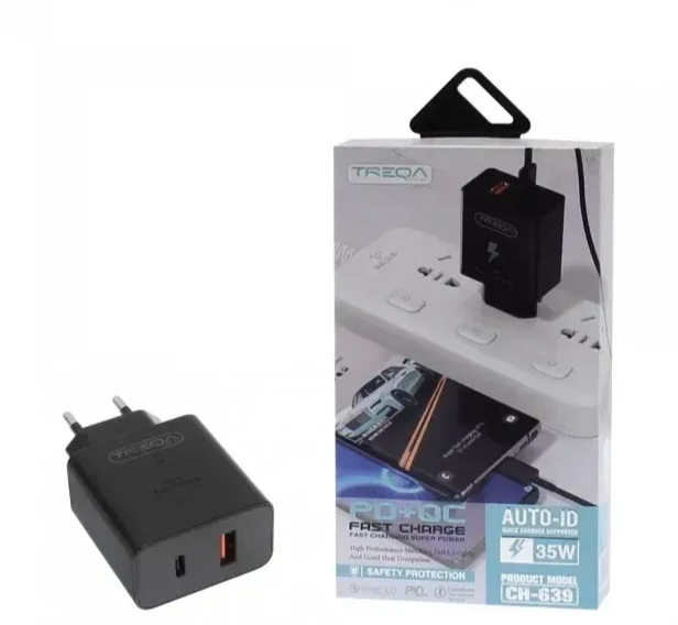 Super brzi punjač 35W sa USB-A i USB-C + Tip C na C kabal (MP-1)