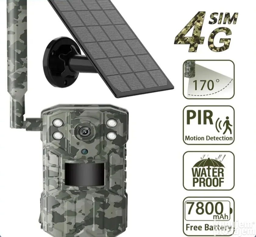 080 - 4K 8MP 4G SIM solarna lovačka kamera (LK)
