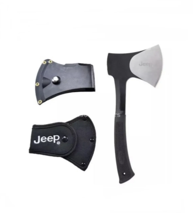 Lovačka sekirica Jeep 30.5cm – Čelično sečivo, gumena drška, 700g (LK)