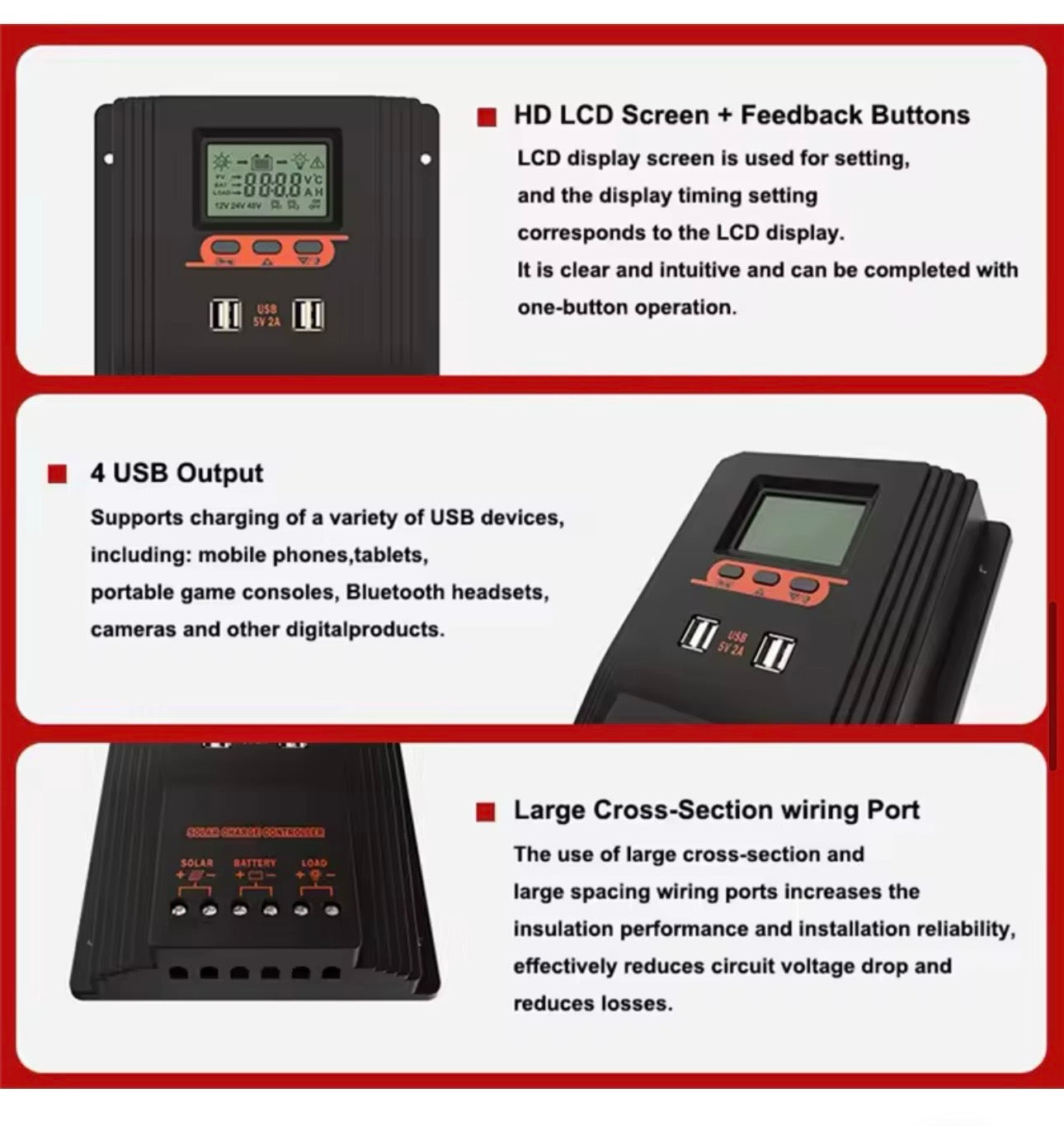 Solarni PWM kontroler punjenja 100A (SO-1)