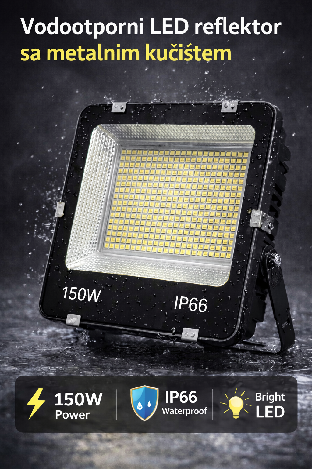 LED reflektor 150W IP66 hladno bela 6500K (R-1)