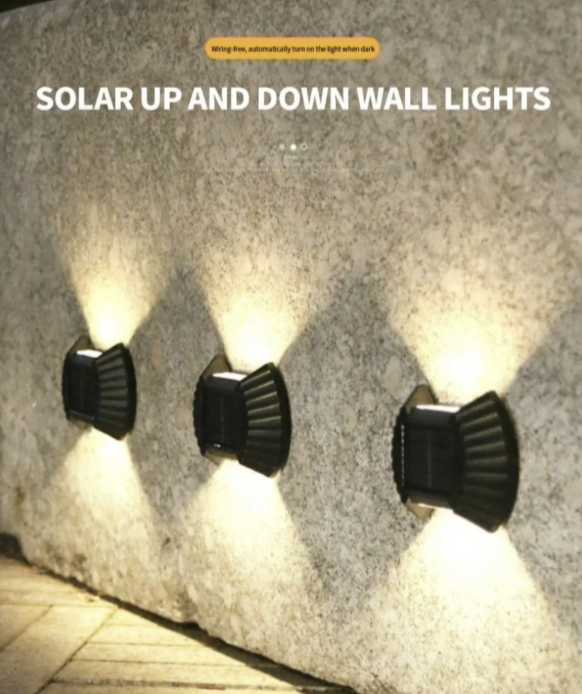 Solarne zidne lampe 4 kom – hladno bela (R-1)