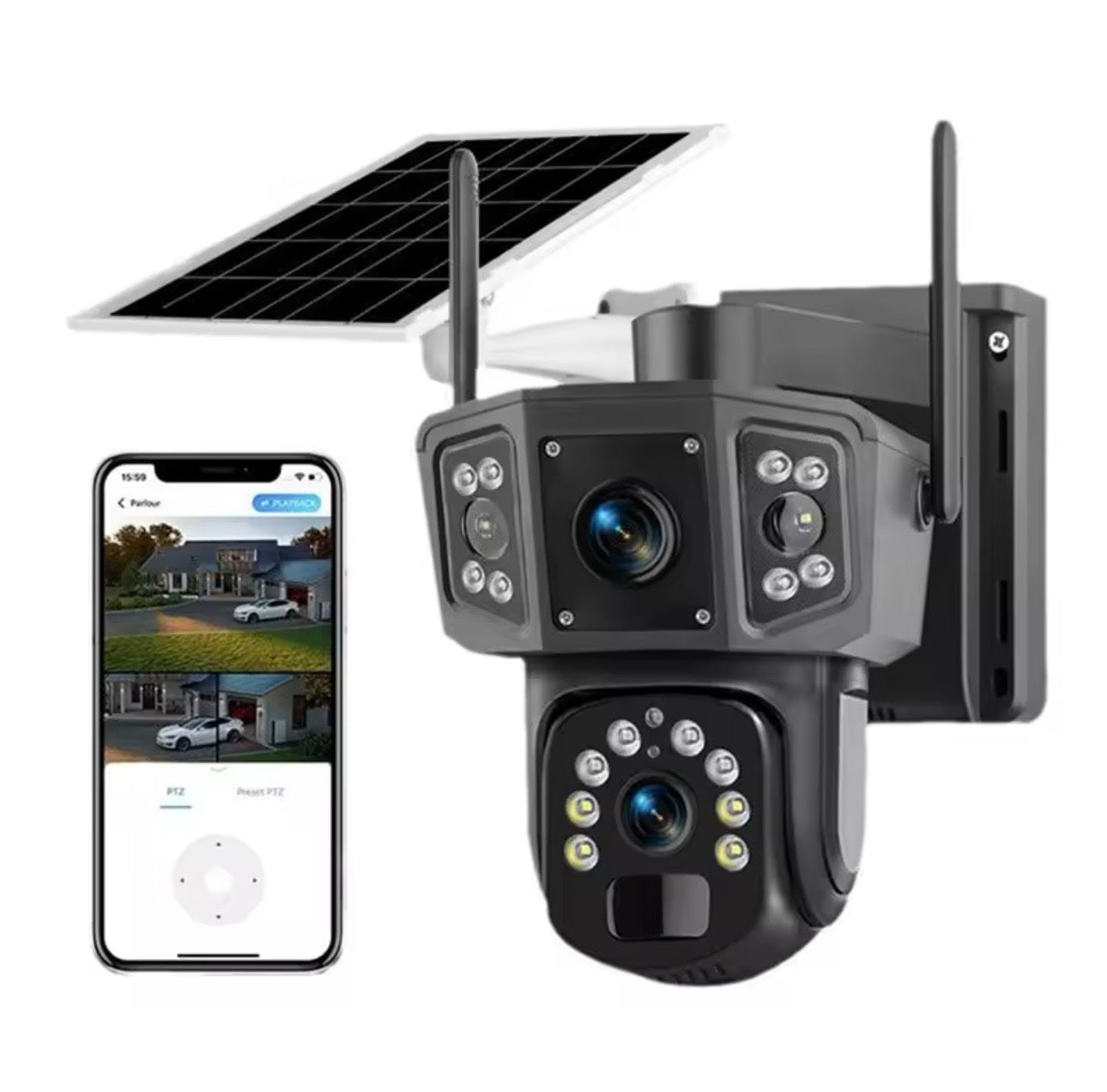 Solarna 4G PTZ kamera TP21 sa 3 objektiva (VN-3)