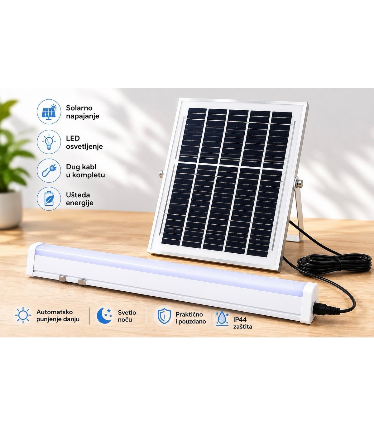 Solarna LED lampa 60cm 600W sa odvojenim panelom (SO-1)