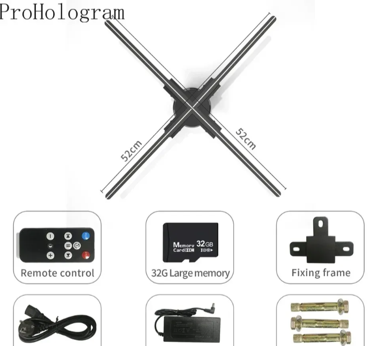 Rotacioni hologram ventilator 80cm