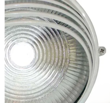 Zidna brodska lampa E27 aluminijum i staklo (R-1)