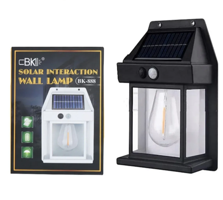 Solarna LED zidna lampa sa Edison sijalicom i senzorom pokreta (R-1)