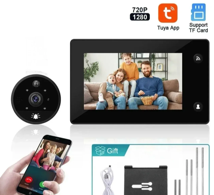 TUYA video interfon za vrata sa 4.3 inča ekranom i WiFi povezivanjem (A-1)
