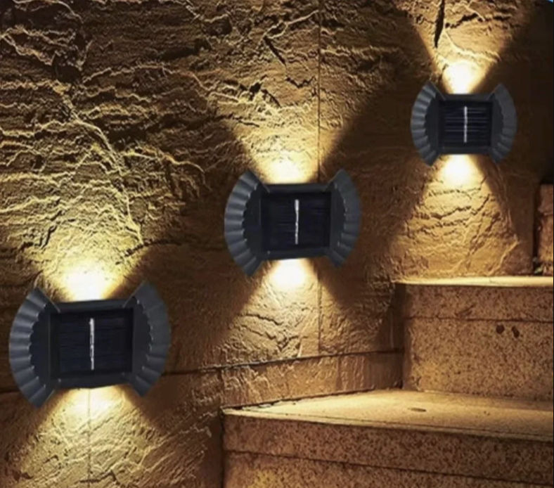Solarne zidne lampe 4 kom – hladno bela (R-1)