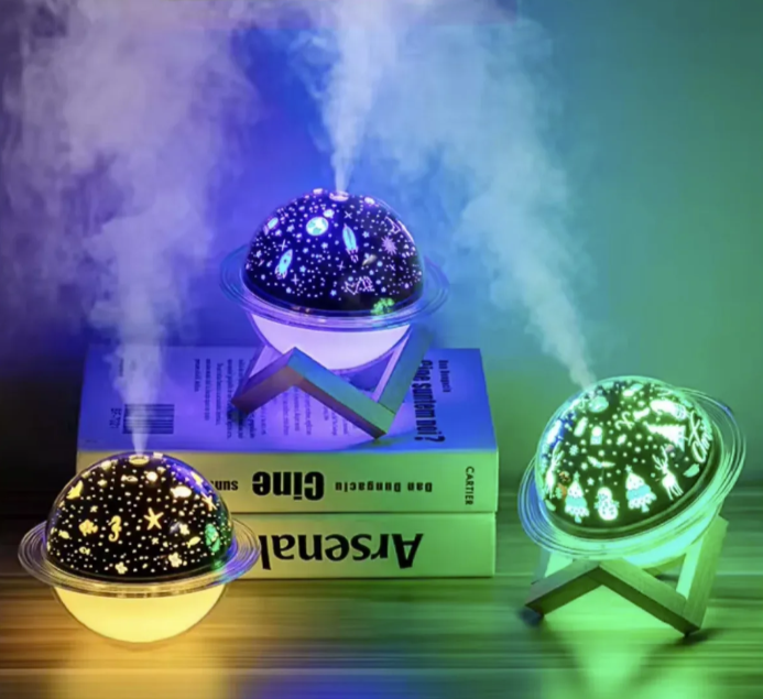 Ovlaživač vazduha Saturn sa LED lampom 3 boje (K-1)