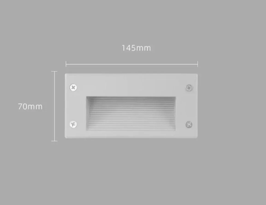 Ugradna aluminijumska lampa za zid 3W (R-1)